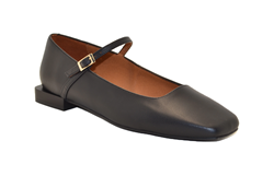 TIMEA - Napa volga negro tacon semibrillo negro